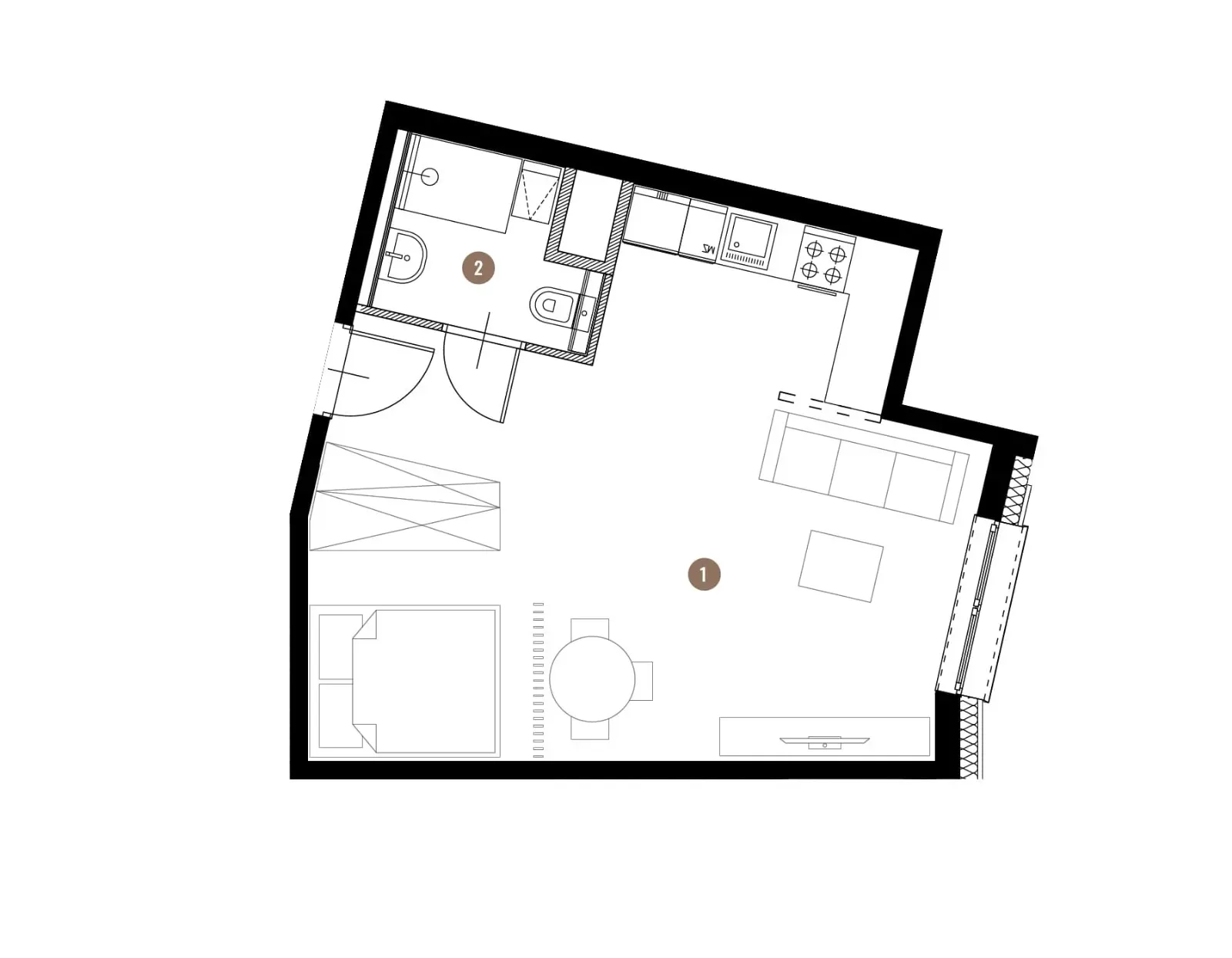 Nowa kawalerka na sprzedaż Łódź, ul. Tuwima. 7